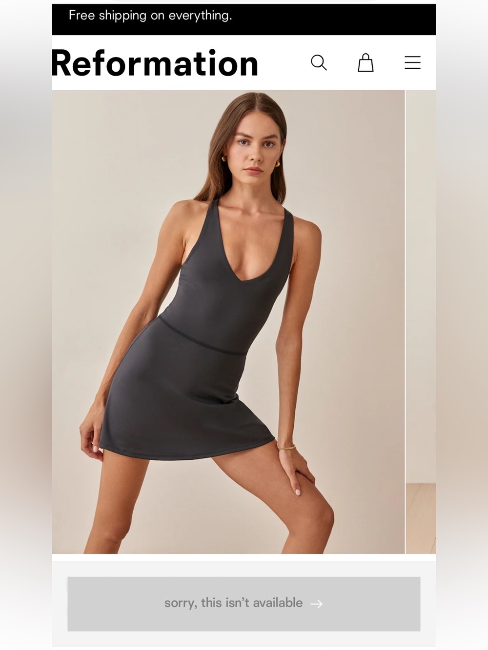 Like new! Reformation Bella Ecomove Active Dress! Size M! Gorgeous!